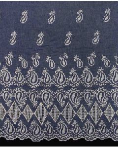 Denim Chambray Embroidery Fabric