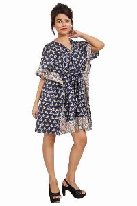 Cotton Printed Kaftan Short Sleeve