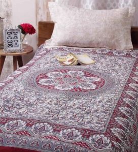 Cotton Single Bedsheet with out Pillow Maroon Color