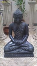 Black Marble Buddha Statue