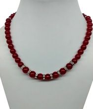 Ruby color sizzling necklace