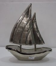 Aluminum metal silver color Home decor metal craft Boat