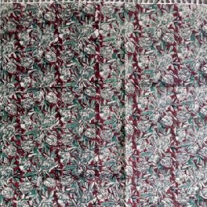 Jaipuri eco friendly handmade flat weave cotton block printed rug carpet