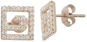 18k gold and diamond stud earrings