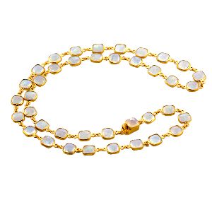 designer gold long necklace