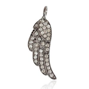 Silver Feather Charm Pendant