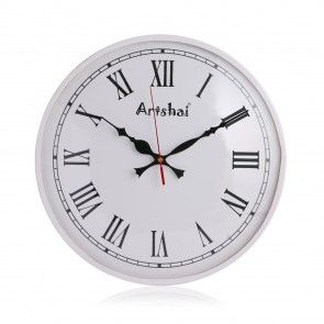 Antique White Colour Metal Wall Clock