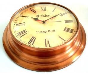 Copper finish Antique look wall Clock