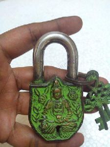 ANTIQUE INDIAN GREEN LOCK