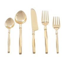 Gold Plated Shiny Flatware Set