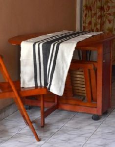 stripe Linen cotton blended table runner