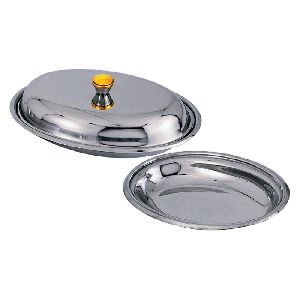Stainless Steel Oval Carry Dish
