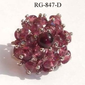 Glass beads wire rings