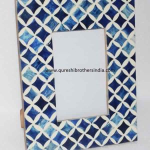 Blue Star/White Resin Picture Frame