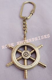 Brass Wheel Key Chain