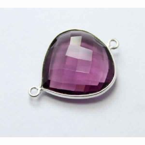 Amethyst Quartz Faceted Connector Jewellery
