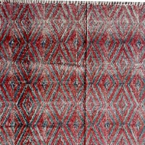180*120cm handmade flat weave cotton block printed rug carpet
