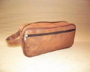 Leather Small Wash Bag