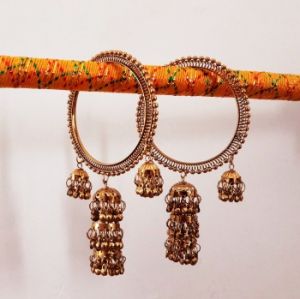 Traditional Golden Jhumka Bangle