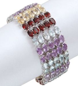 Multi-Gemstone Tennis Bracelet