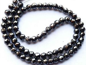 Natural Black Loose Diamond Faceted Beads Chain