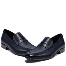 Milled leather penny loafers for men