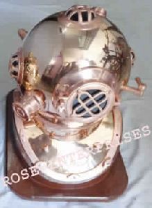 Mark IV Diving Helmet with Wooden Base