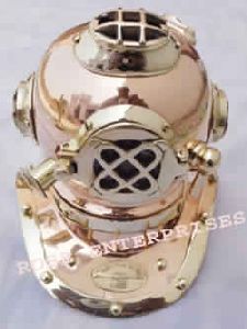 V Mark Brass & Copper Diving Helmet