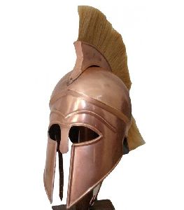 Greek Corinthian Armour Helmet W White Plume