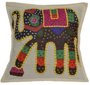 Elephant Patch Work Cushion Cover