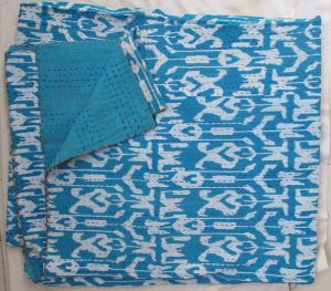 Ikat Kantha Bedspread