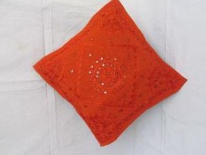 mirror work cushion cover