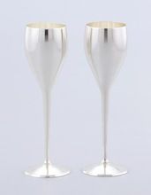 SILVER CHAMPAGNE FLUTES