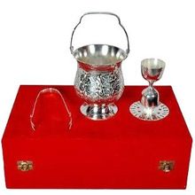 Silver plated wine accessories set