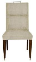 Modern Classic Upholstered Caster Dining Chair