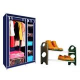 ELEGANT DOUBLE-SIDED FOLDABLE CANVAS WARDROBE