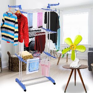 KAWACHI COMBO DOUBLE POLE 3 TIER CLOTHES DRYING RACK