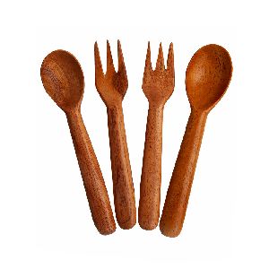 Neem Wood Cutlery (Child)