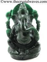 Green Aventurine Hand Carved Ganesh