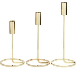 Brass Taper Candle Holder Set