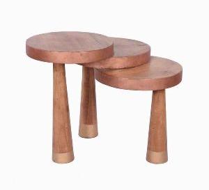 Pine Round Stool Detachable legs