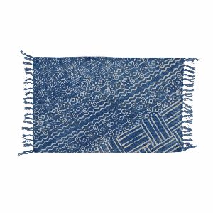 Printed Pattern Blue Rug