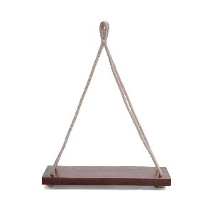 Wood hanging plant holder