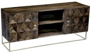 Wooden Iron Door TV Cabinet