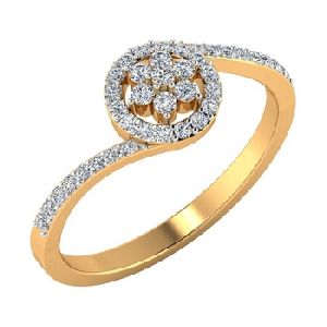 Yellow and white Gold Certified Diamond Ring