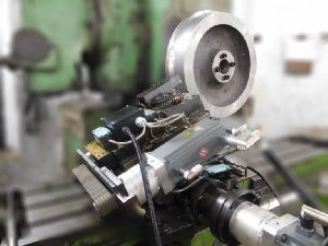 Portable 2 axes CNC wheel turning lathe