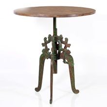 Cast Iron Wood top Bar Table