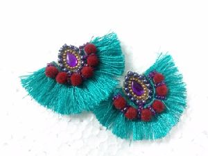 Cotton tassel earing