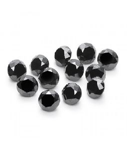 ROUND 12 PCS LOOSE FANCY BLACK DIAMONDS