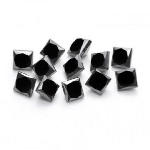 5.21 CT 3.76-3.85 MM AA PRINCESS ( 12 PCS ) LOOSE FANCY BLACK DIAMONDS